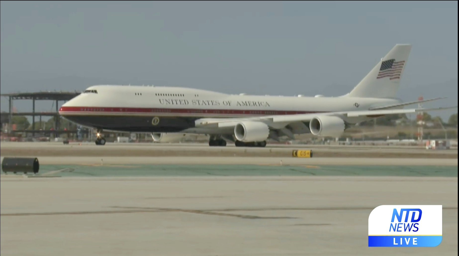 Air Force One has officially touched down in Los Angeles! President Trump just arrived at LAX